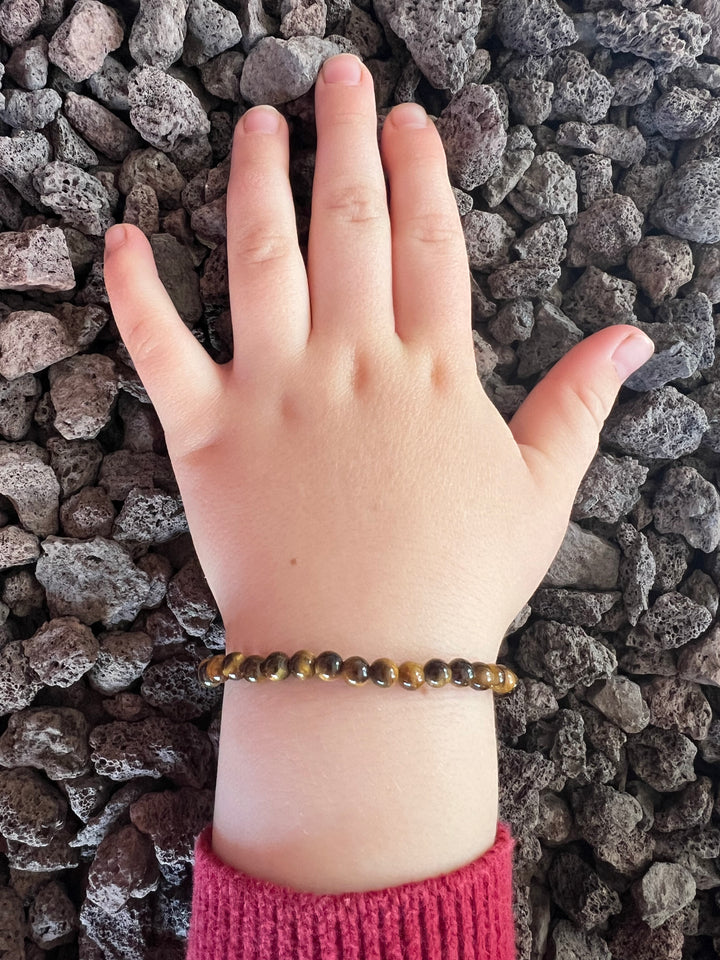 Kinderarmband Tigerauge 4 mm – Schutz und Selbstvertrauen für kleine Entdecker