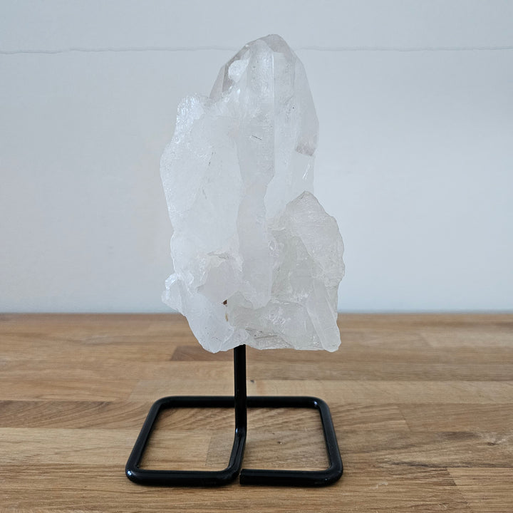 Bergkristall (weiß) im Ständer, ca. 19,5 cm, A Qualität