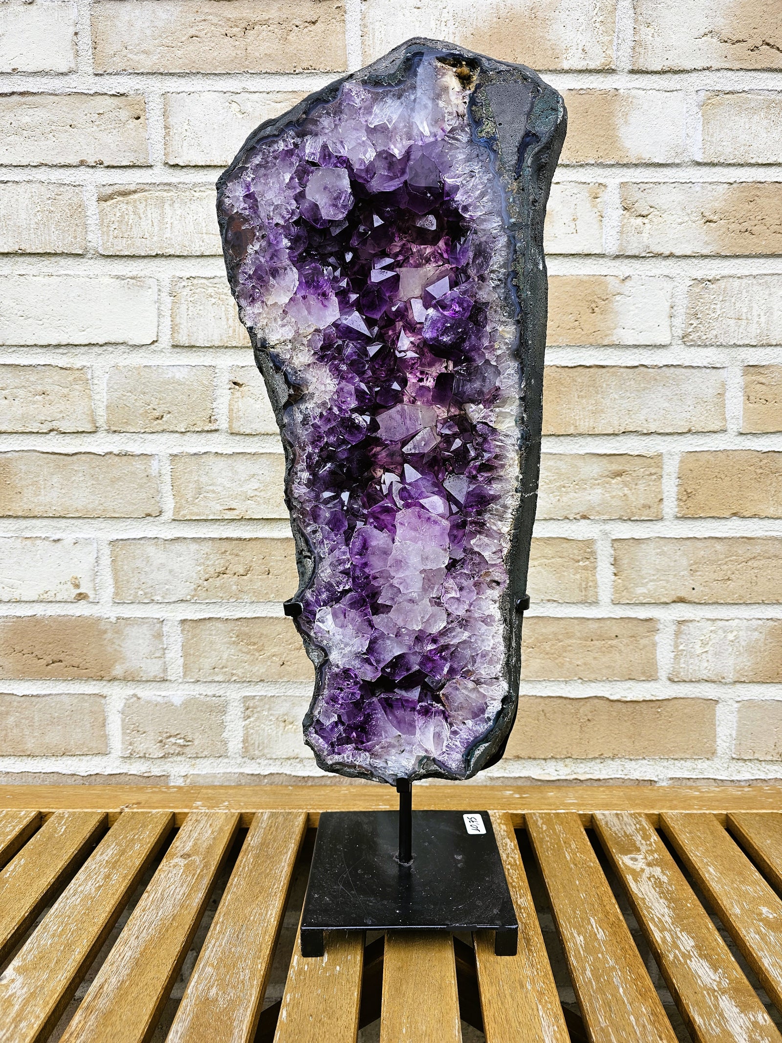 Amethyst Geode/Druse (groß) im Ständer, ca. 50 cm, A+ Qualität