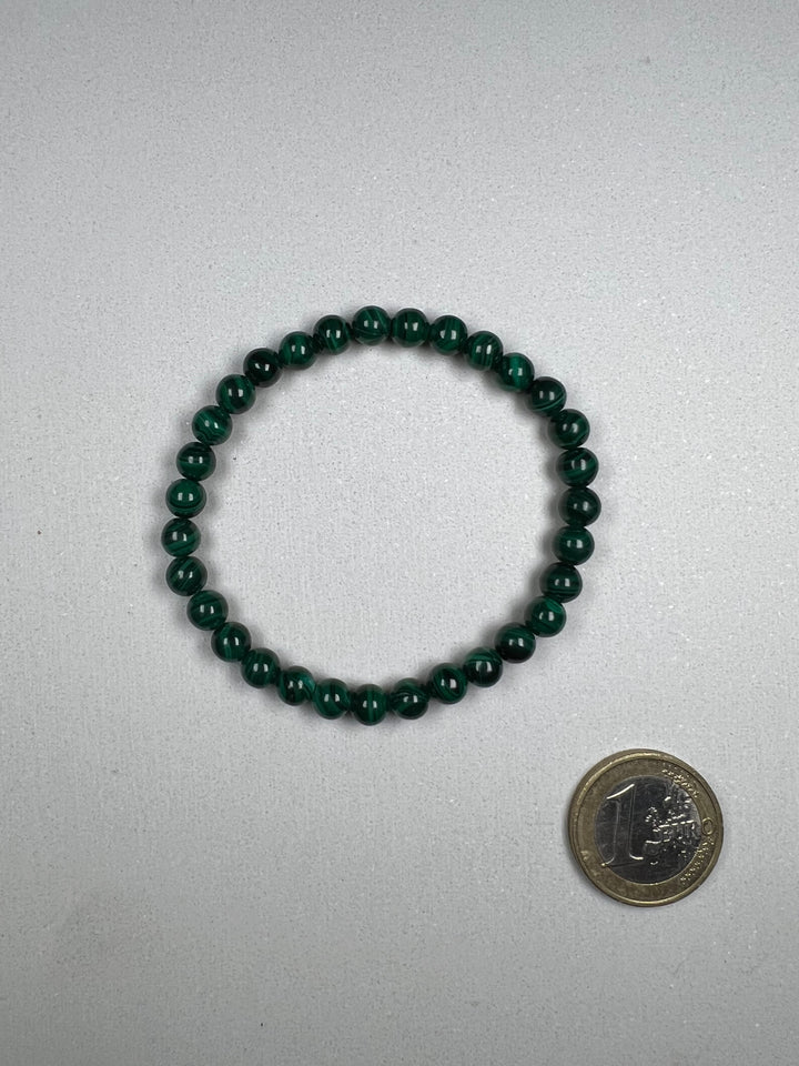 Malachit Kugelarmband 6 mm – Transformation, Stärke und natürliche Eleganz