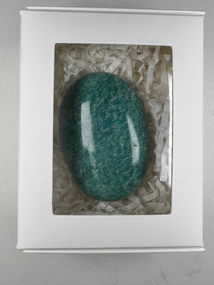 Dein Stein-Freund: "Nami" – Botschafterin von Ausgleich und innerer Wahrheit Amazonit | Einzelstück | ca. 117 g | 7 cm
