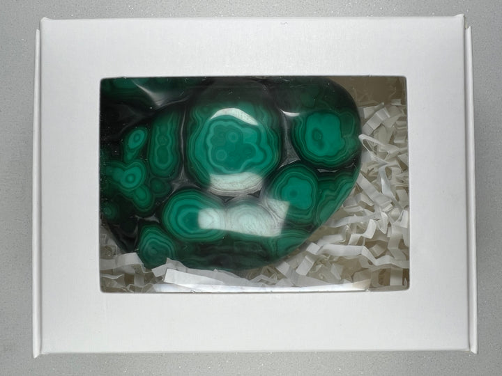 Dein Stein-Freund: "Mala" – Hüterin der Wandlung & Herzkraft Malachit (poliert) | Einzelstück | ca. 255 g | 8 cm