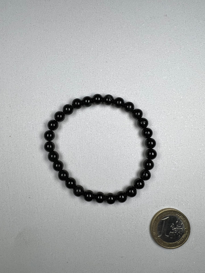 Schwarzer Turmalin Kugelarmband 6 mm – Schutz, Stabilität und zeitlose Kraft