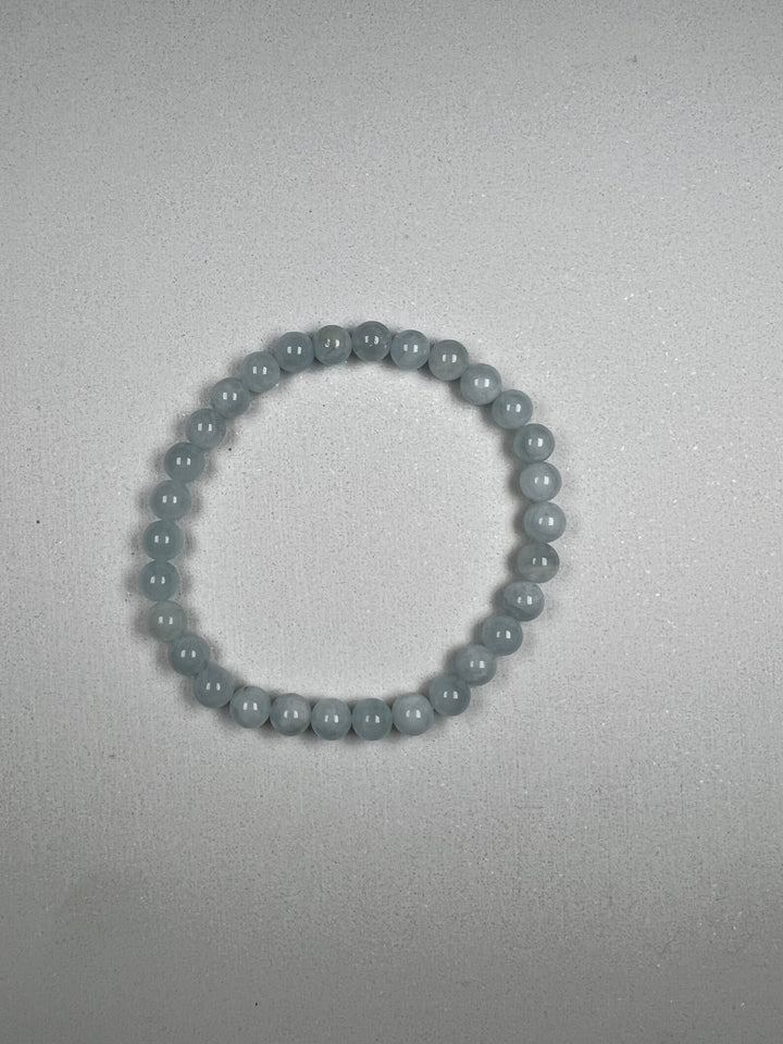 Aquamarin Kugelarmband 6 mm – Klarheit, Leichtigkeit und zeitlose Eleganz