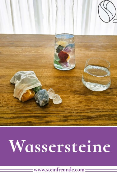 Wassersteine Basis-Set Rosenquarz, Amethyst, Bergkristall, 150 g, A Qualität,